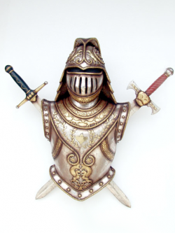 Gladiator harnas 2 zwaarden wanddecoratie