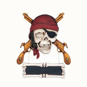 Piraat / skull met krijtbord wand decoratie