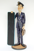 Piloot met krijtbord