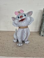 Poes cartoon roze strik