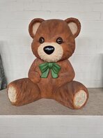 Teddybeer groene strik